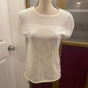 Scull cashmere sleeve less top, XS